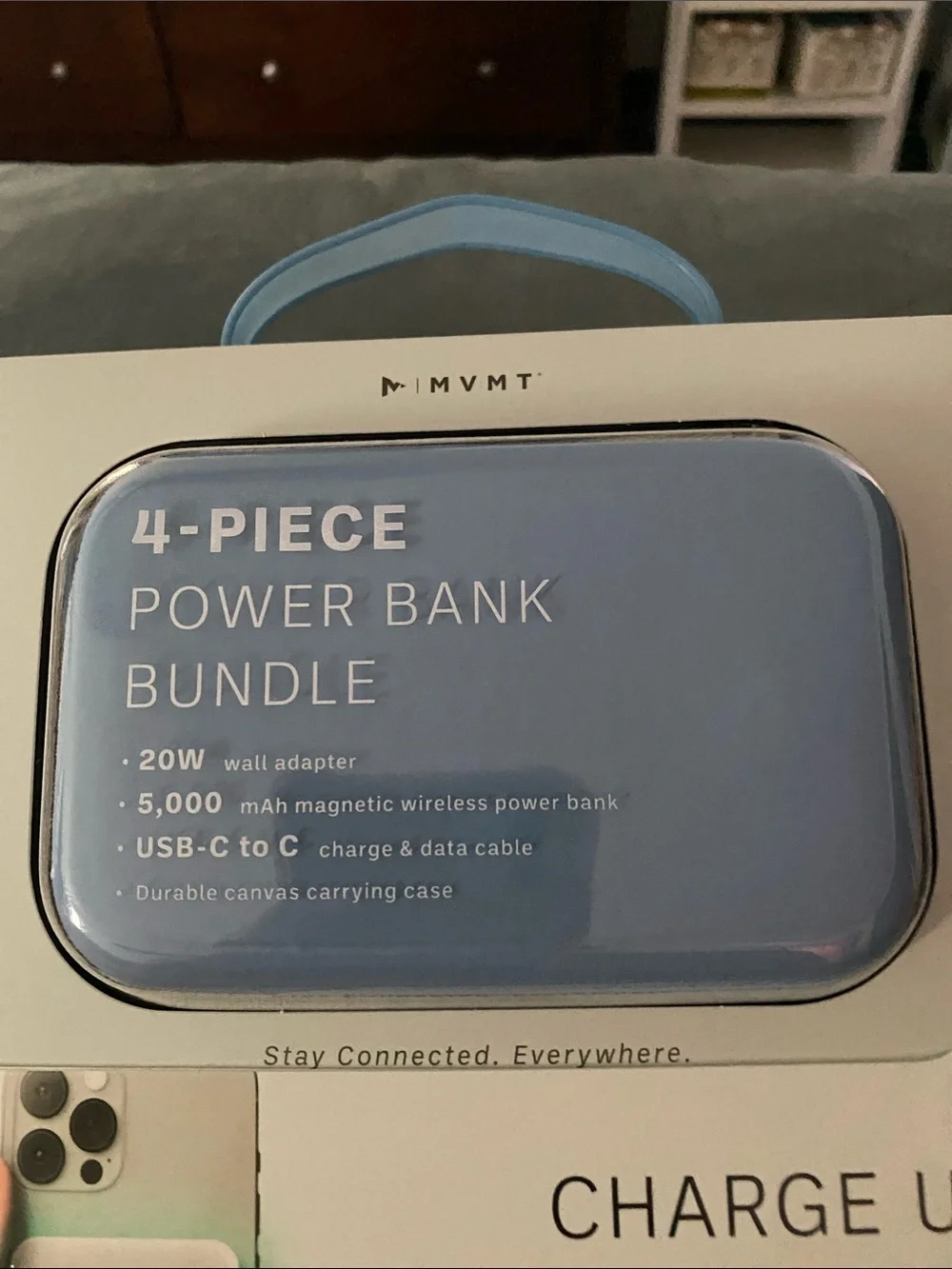 MVMT Light Blue 4-Piece Power Bank Bundle